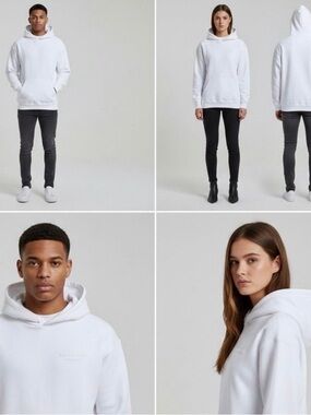 Talentless Mens Premium Hoodie - Bone White - Size Large (NWT)